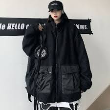 블랙 오버핏 패딩